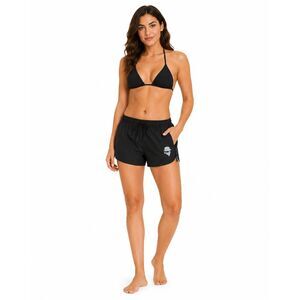 CULPRIT Women’s Black BAEthing Zip Side Swim Shorts Size Medium